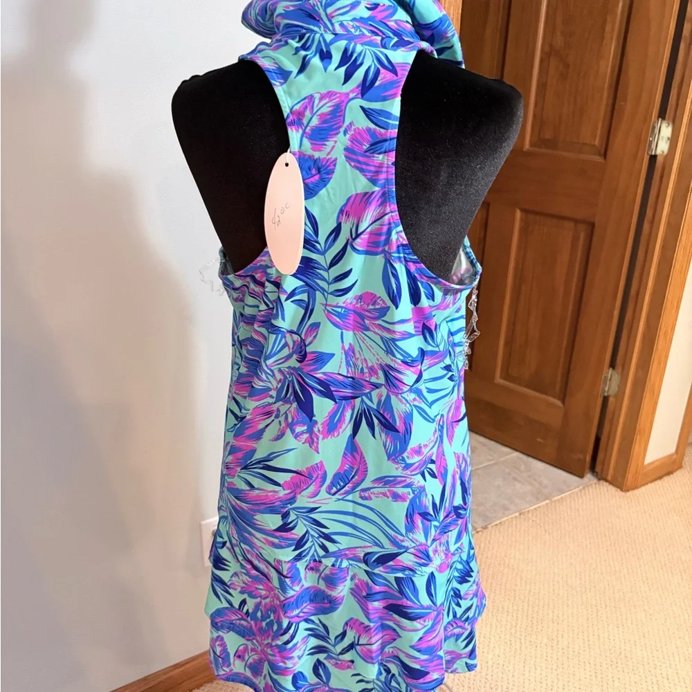 Tropical Print Swim Coverup - Picture 3 of 4